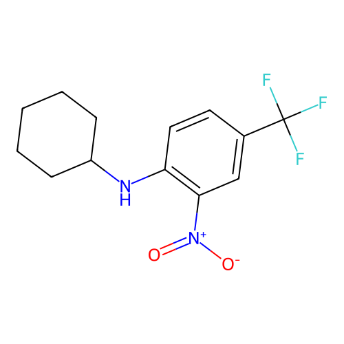 N-cyclohexyl-2-nitro-4-(trifluoromethyl)aniline structure