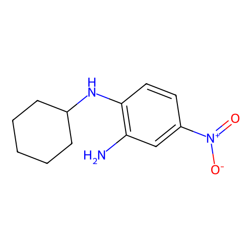 N-cyclohexyl-2-amino-4-nitroaniline structure