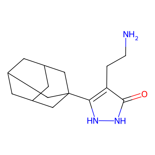 5-(1-Adamantyl)-4-(2-aminoethyl)-1,2-dihydro-3H-pyrazol-3-one structure