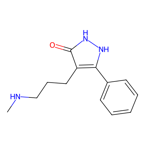 4-(3-(Methylamino)propyl)-5-phenyl-1H-pyrazol-3(2H)-one structure