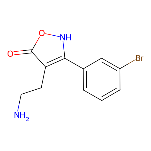 4-(2-aminoethyl)-3-(3-bromophenyl)-5(2H)-isoxazolone structure