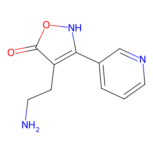 4-(2-aminoethyl)-3-(pyridin-3-yl)-1,2-oxazol-5(2H)-one structure