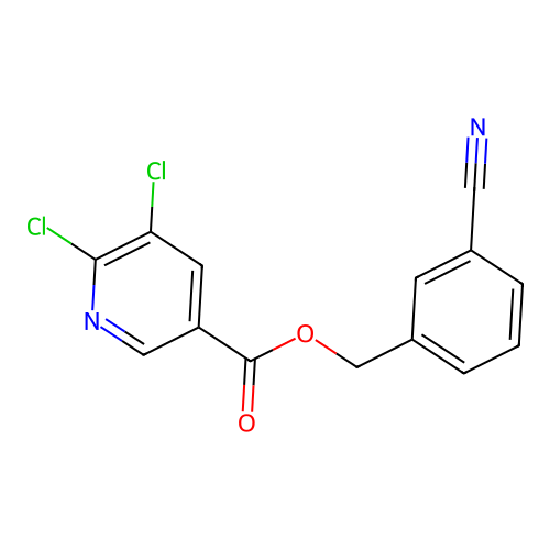 (3-Cyanophenyl)methyl 5,6-dichloropyridine-3-carboxylate structure