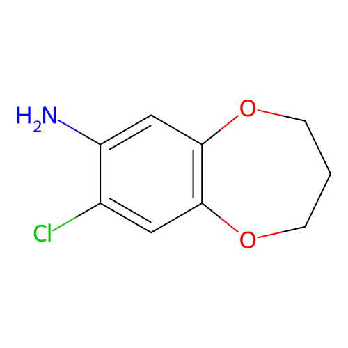 8-Chloro-3,4-dihydro-2H-benzo[b][1,4]dioxepin-7-amine structure