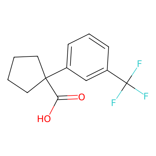 1-[3-(trifluoromethyl)phenyl]cyclopentane-1-carboxylic Acid structure