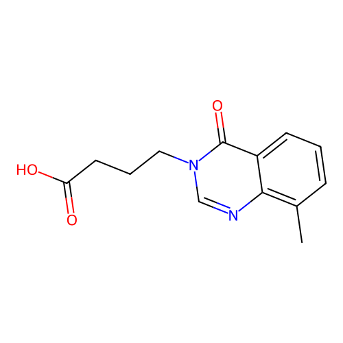 4-(8-methyl-4-oxoquinazolin-3(4H)-yl)butanoic acid structure