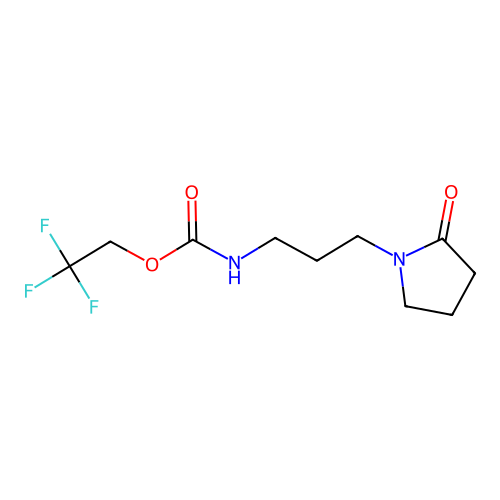 2,2,2-trifluoroethyl N-[3-(2-oxopyrrolidin-1-yl)propyl]carbamate structure