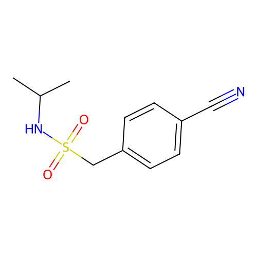 1-(4-cyanophenyl)-N-isopropylmethanesulfonamide structure