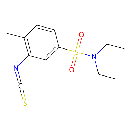 N,N-diethyl-3-isothiocyanato-4-methylbenzene-1-sulfonamide structure