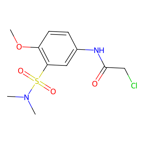 2-chloro-N-[3-(dimethylsulfamoyl)-4-methoxyphenyl]acetamide structure