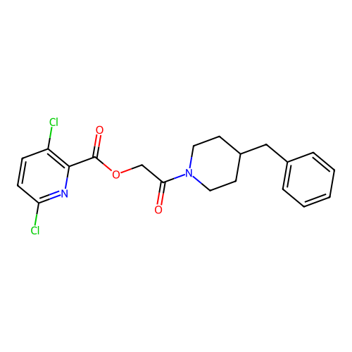 [2-(4-Benzylpiperidin-1-yl)-2-oxoethyl] 3,6-dichloropyridine-2-carboxylate structure