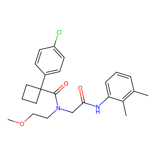 1-(4-chlorophenyl)-N-[2-(2,3-dimethylanilino)-2-oxoethyl]-N-(2-methoxyethyl)cyclobutane-1-carboxamide structure