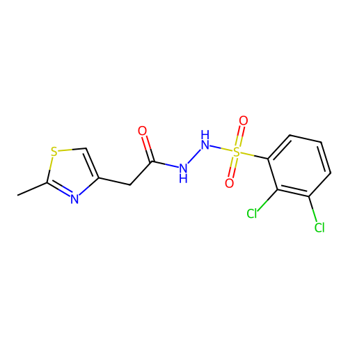 N'-(2,3-dichlorophenyl)sulfonyl-2-(2-methyl-1,3-thiazol-4-yl)acetohydrazide structure
