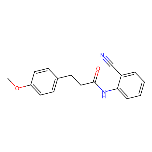 N-(2-cyanophenyl)-3-(4-methoxyphenyl)propanamide structure