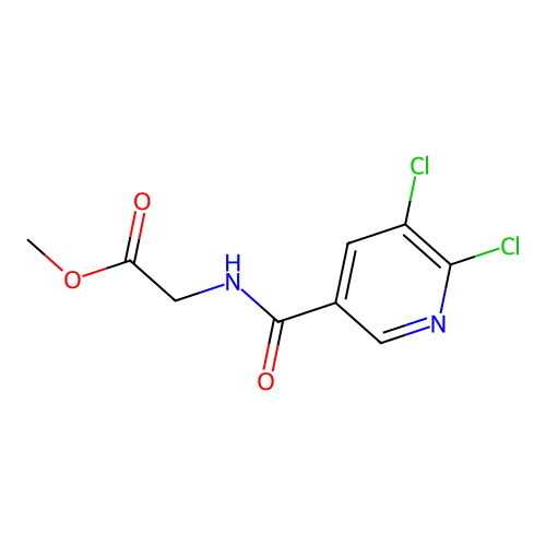 Methyl 2-[(5,6-dichloropyridin-3-YL)formamido]acetate structure