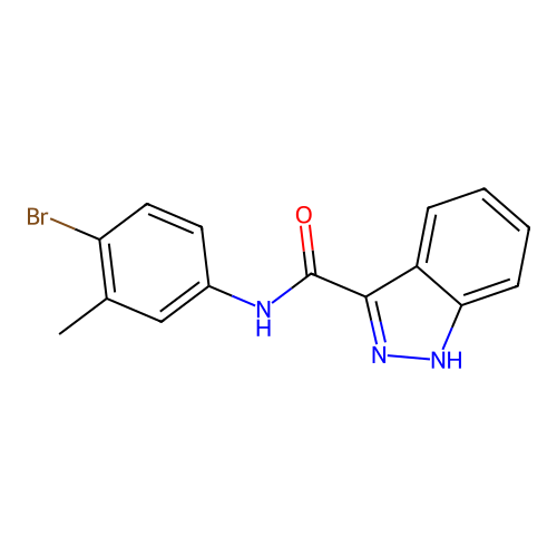 N-(4-bromo-3-methylphenyl)-1H-indazole-3-carboxamide structure