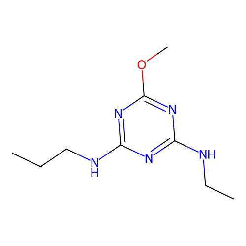 1,3,5-Triazine-2,4-diamine, N-ethyl-6-methoxy-N'-propyl- structure