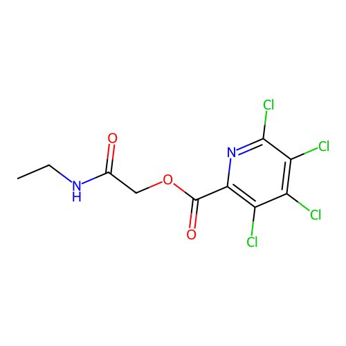 (Ethylcarbamoyl)methyl 3,4,5,6-tetrachloropyridine-2-carboxylate structure