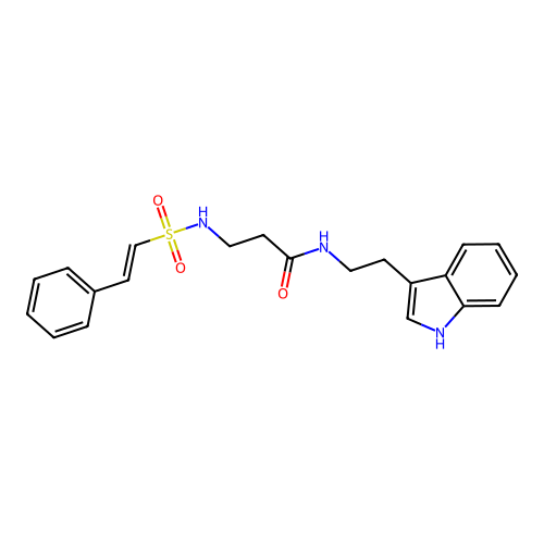 N-[2-(1H-indol-3-yl)ethyl]-3-(2-phenylethenesulfonamido)propanamide structure
