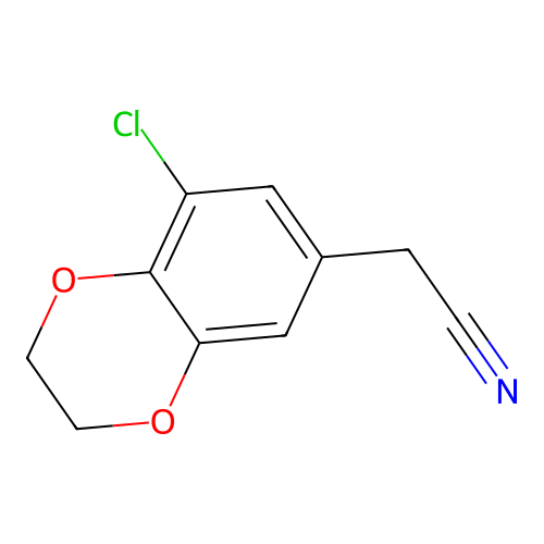 2-(8-Chloro-2,3-dihydro-1,4-benzodioxin-6-yl)acetonitrile structure