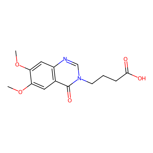 4-(6,7-Dimethoxy-4-oxo-3,4-dihydroquinazolin-3-yl)butanoic acid structure