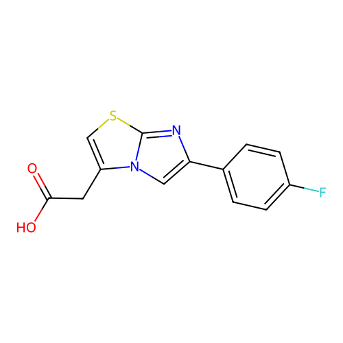 [6-(4-Fluorophenyl)imidazo[2,1-b][1,3]thiazol-3-yl]acetic acid structure