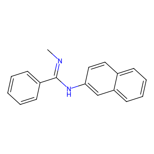 N-methyl-N'-(naphthalen-2-yl)benzenecarboximidamide structure