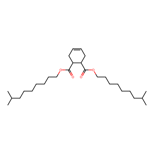 Diisodecyl 4-cyclohexene-1,2-dicarboxylate structure