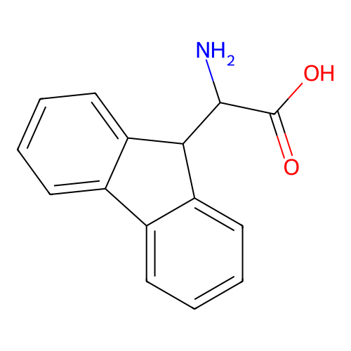 2-amino-2-(9H-fluoren-9-yl)acetic acid structure