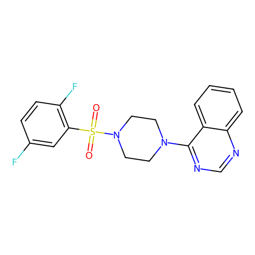 4-[4-(2,5-Difluorophenyl)sulfonylpiperazin-1-yl]quinazoline structure