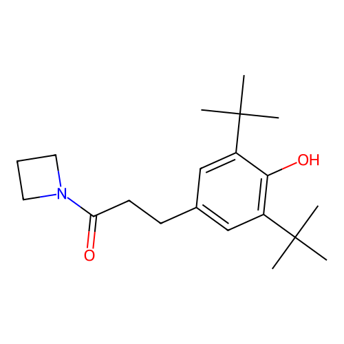 1-(Azetidin-1-yl)-3-(3,5-ditert-butyl-4-hydroxyphenyl)propan-1-one structure