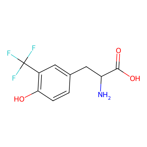 2-Amino-3-[4-hydroxy-3-(trifluoromethyl)phenyl]propanoic acid structure