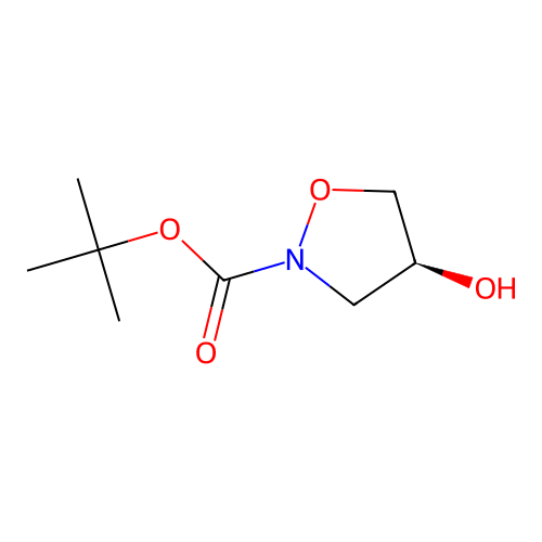 tert-butyl (4S)-4-hydroxy-1,2-oxazolidine-2-carboxylate structure
