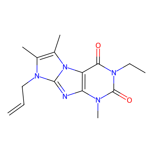 2-Ethyl-4,7,8-trimethyl-6-prop-2-enylpurino[7,8-a]imidazole-1,3-dione structure