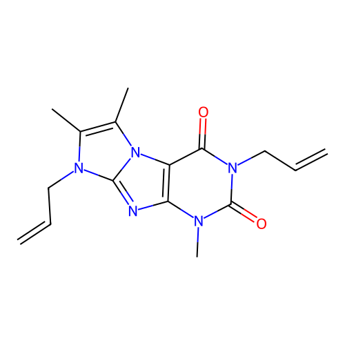 4,7,8-Trimethyl-2,6-bis(prop-2-enyl)purino[7,8-a]imidazole-1,3-dione structure