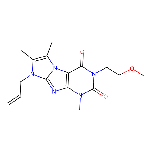2-(2-Methoxyethyl)-4,7,8-trimethyl-6-prop-2-enylpurino[7,8-a]imidazole-1,3-dione structure