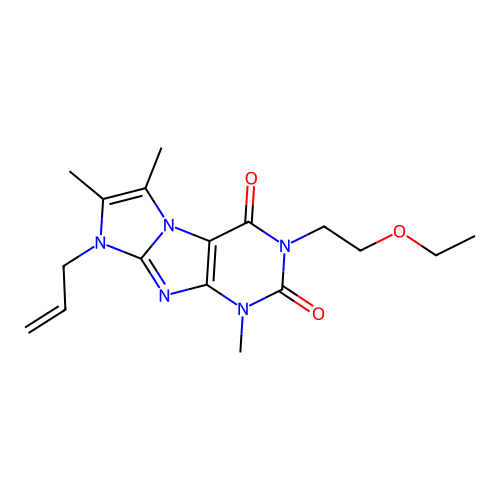 2-(2-Ethoxyethyl)-4,7,8-trimethyl-6-prop-2-enylpurino[7,8-a]imidazole-1,3-dione structure