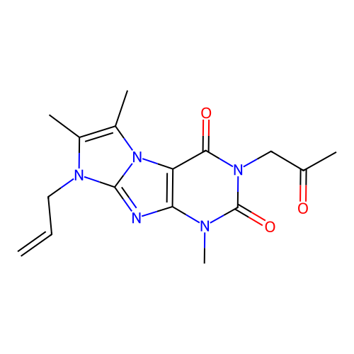 4,7,8-Trimethyl-2-(2-oxopropyl)-6-prop-2-enylpurino[7,8-a]imidazole-1,3-dione structure