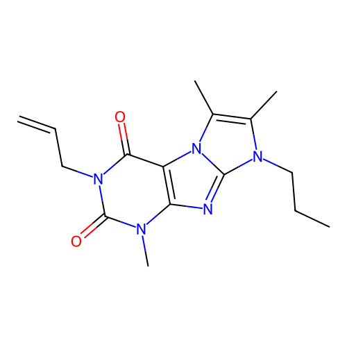 4,7,8-Trimethyl-2-prop-2-enyl-6-propylpurino[7,8-a]imidazole-1,3-dione structure