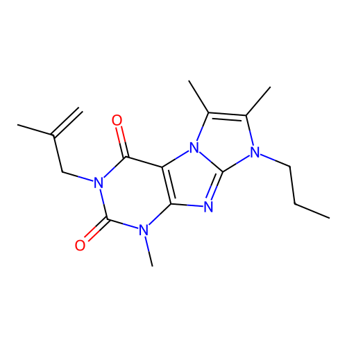 4,7,8-Trimethyl-2-(2-methylprop-2-enyl)-6-propylpurino[7,8-a]imidazole-1,3-dione structure