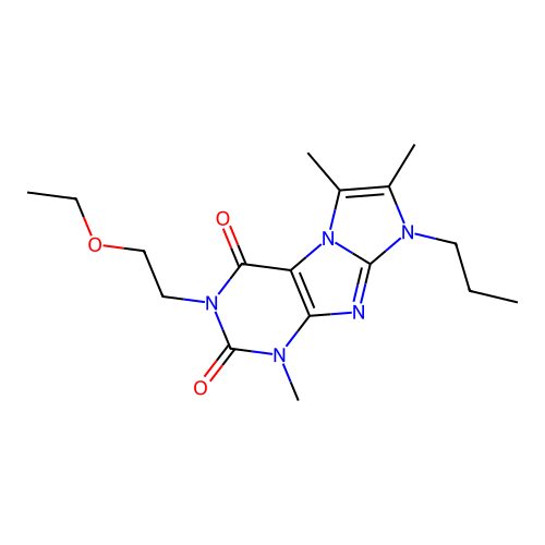 2-(2-Ethoxyethyl)-4,7,8-trimethyl-6-propylpurino[7,8-a]imidazole-1,3-dione structure