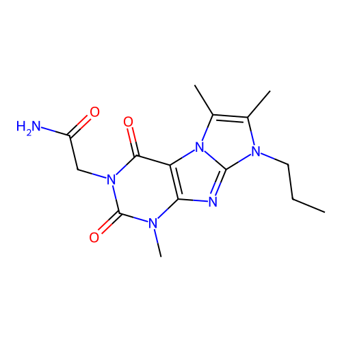 2-(4,7,8-Trimethyl-1,3-dioxo-6-propylpurino[7,8-a]imidazol-2-yl)acetamide structure
