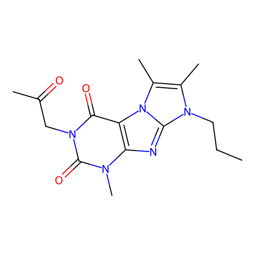 4,7,8-Trimethyl-2-(2-oxopropyl)-6-propylpurino[7,8-a]imidazole-1,3-dione structure