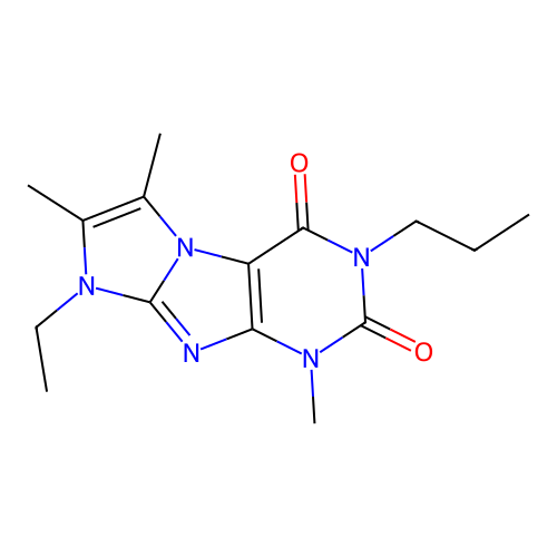 6-Ethyl-4,7,8-trimethyl-2-propylpurino[7,8-a]imidazole-1,3-dione structure