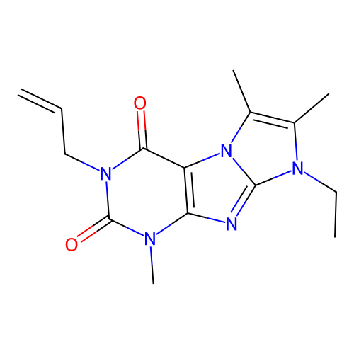 6-Ethyl-4,7,8-trimethyl-2-prop-2-enylpurino[7,8-a]imidazole-1,3-dione structure