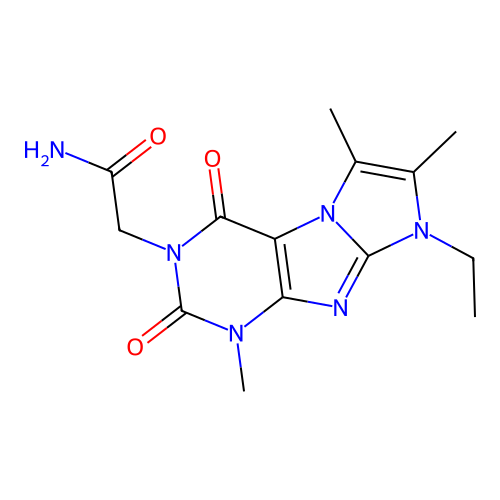 2-(6-Ethyl-4,7,8-trimethyl-1,3-dioxopurino[7,8-a]imidazol-2-yl)acetamide structure
