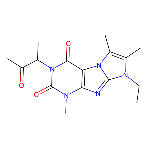 6-Ethyl-4,7,8-trimethyl-2-(3-oxobutan-2-yl)purino[7,8-a]imidazole-1,3-dione structure