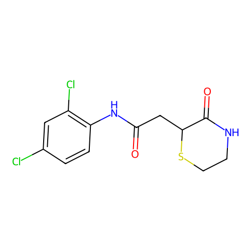 N-(2,4-dichlorophenyl)-2-(3-oxothiomorpholin-2-yl)acetamide structure
