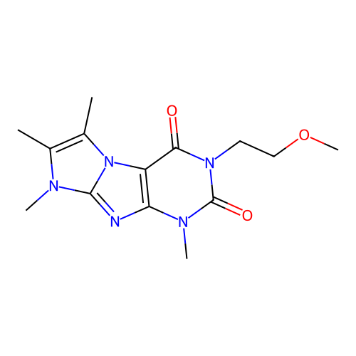 3-(2-methoxyethyl)-1,6,7,8-tetramethyl-1H-imidazo[2,1-f]purine-2,4(3H,8H)-dione structure