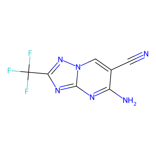 5-Amino-2-(trifluoromethyl)-[1,2,4]triazolo[1,5-a]pyrimidine-6-carbonitrile structure